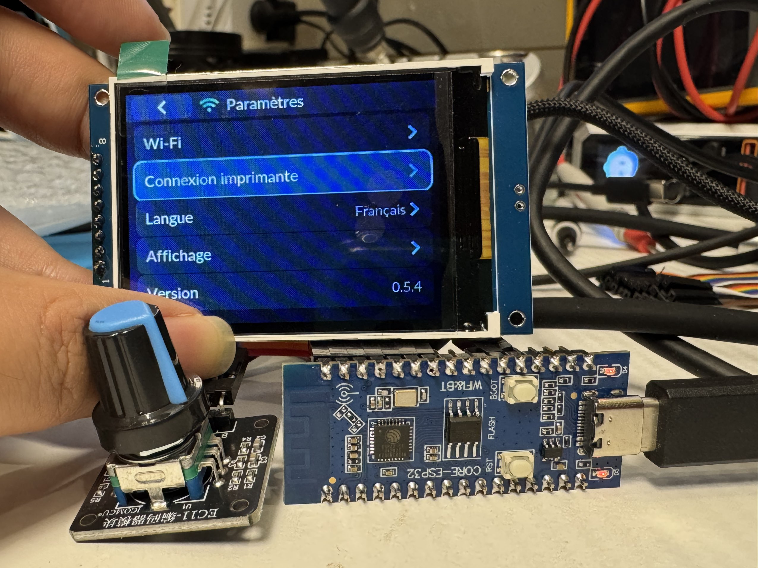 ESP32-C3 with ST7789 display and EC11 encoder