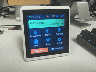 SenseCAP Indicator running KlipperScreen-esp