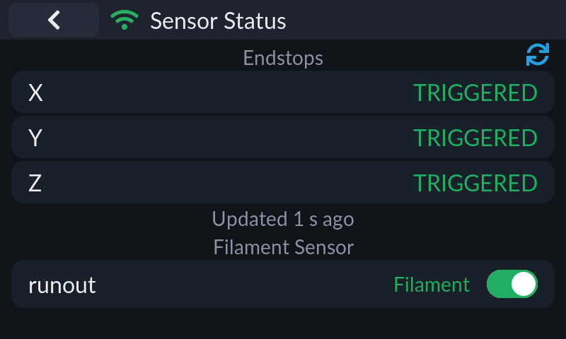 Sensors — endstops and filament runout